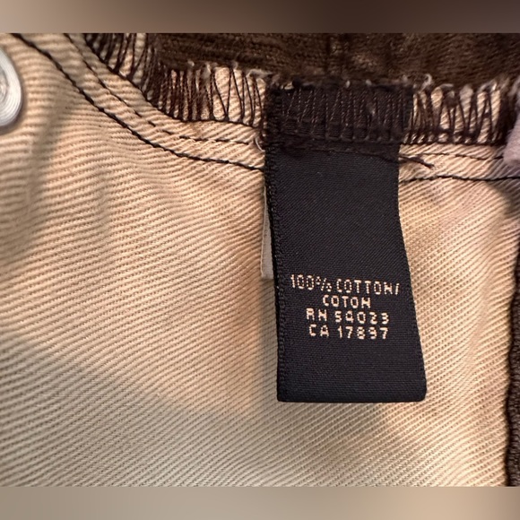 352. MENS Banana Republic Denim Vintage Brown Cotton Corduroy Straight Leg Pants - Picture 6 of 9